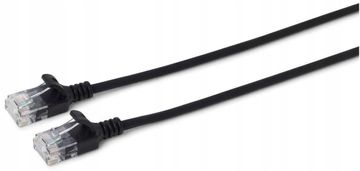 MicroConnect U/UTP CAT6A Slim 0,5 m crni, V-UTP6A005S-SLIM