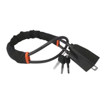 JOIRIDE® Dvostruka sigurnosna brava za automobil, čelična pletena sajla 70 cm + 3 ključa | CARLOCKRA