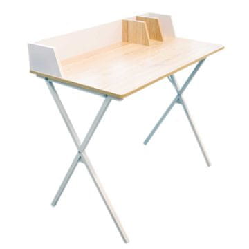 Intesi Moderni Brico bijeli loft radni stol s dva pretinca