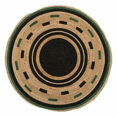 Atmosphera Okrugli tepih od malakitne jute 120 cm crni/prirodni