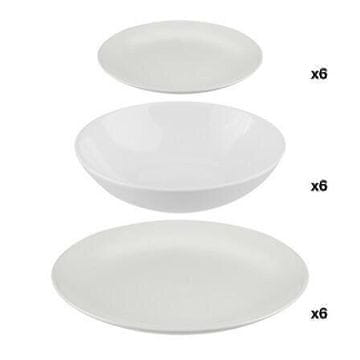 5Five® Colorama set posuđa od bijele kamenine, 18 dijelova