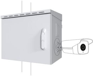 Midi Classic CCTV kutija za montažu na stup za 4 kamere, 575x425x500mm - bijela, RCCTV005