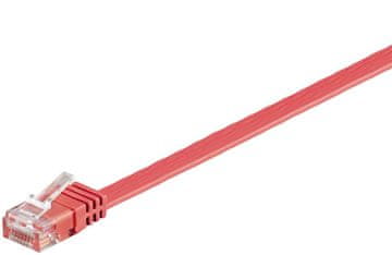 MicroConnect U/UTP CAT6 1M crveni ravni, V-UTP601R-FLAT