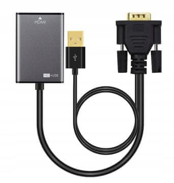 MicroConnect VGA 15-pinski-HDMI MF adapter