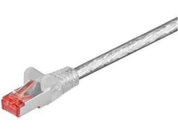 MicroConnect S/FTP CAT6 0,25 m prozirni PiMF (parice u metalnoj foliji) 4x2xAWG 28, CU, PVC, SSTP60025T