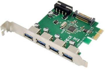 MicroConnect PCIe kartica s 4 USB 3.0 porta