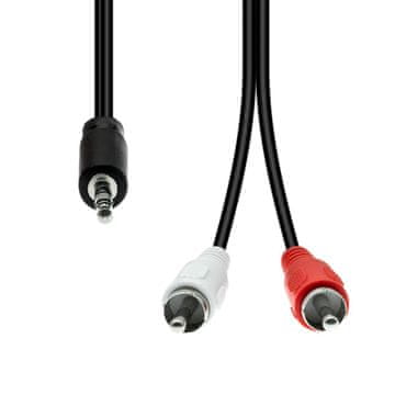 ProXtend 3-pinski na 2 x RCA MM kabel crni 0,5 m, M32XRCA-005