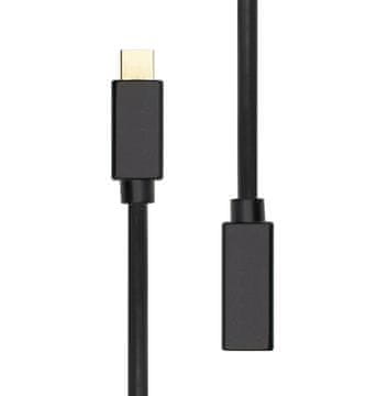 ProXtend USB-C produžni kabel crne boje 1 m, USBC-EX-001