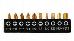 Bosch Bosch set od 10 bitova, nastavci ph, pz, hex, torx