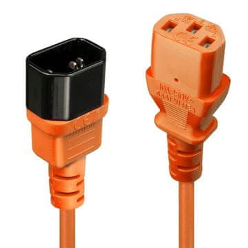 Lindy 2M C14 na C13 produžni kabel, narančasti, 30475