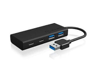 Box Usb 3.2 Gen 1 (3.1 Gen 1) Tip-A 5000 Mbit/s Crni, IB-HUB1426-U3