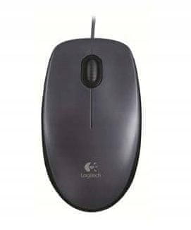 Logitech M90, miš s kabelom, crni, 910-001794