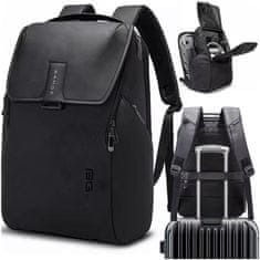 Bange Vodootporni ruksak za laptop 15,6" Gradski putni 46x30x19 cm Za posao Školski avion Muški Ženski Crna
