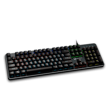 Žičana mehanička tipkovnica za igranje s crnom RGB pozadinskom razinom, qwerty
