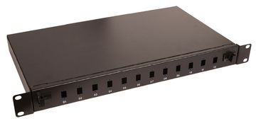 19" 1U optička patch ploča s 12 portova za SC simplex/LC duplex konektore, LVO231553