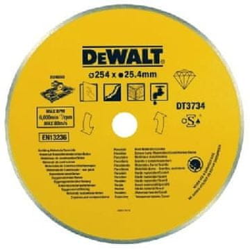 Dewalt dijamantni disk, čvrsti, 250x1,6x25,4 mm, kamen, granit