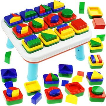 Blokovi slagalice figure sortirni stol set uzoraka