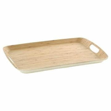 5Five® Bambusov pladanj, bijeli, pravokutni, 46x31 cm, ručke