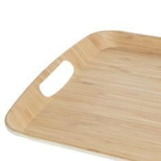 5Five® Bambusov pladanj, bijeli, pravokutni, 46x31 cm, ručke