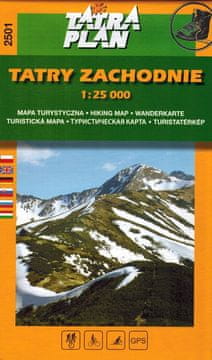 Zapadne Tatre 1:25 000. Turistička karta 2501. Plan Tatre