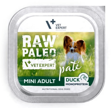 VetExpert RAW PALEO Pašteta Mini za odrasle patke 150g