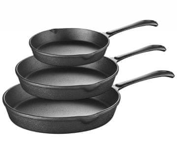 KRISBERG Set od 3 indukcijske tave 16, 20, 25 cm, teške, KS-2573