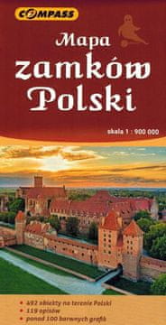 Compass Poljska. Turistička karta poljskih dvoraca. Izdanje 2025. Kompas
