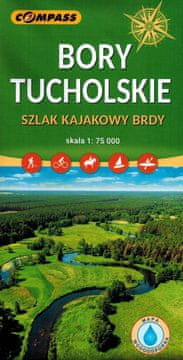 Compass Šuma Tuchola - Kajakaška staza na rijeci Brda. Laminirana turistička karta. Izdanje 2024. Kompas