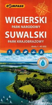 Compass Nacionalni park Wigry i Park prirode Suwałki. Laminirana turistička karta. Izdanje 2023. Kompas