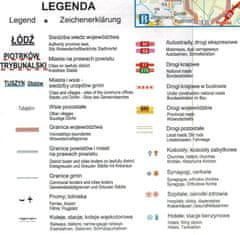 Accent Bikes Lodsko vojvodstvo 1:250.000. Plastificirana administrativna i turistička karta.