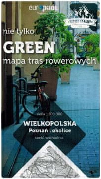 Pilot Poznań i okolica, istočni dio. Velikopoljska. Vodootporna biciklistička karta. Ne samo Green Velo.