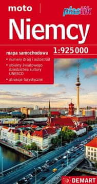 Njemačka 1:925.000. Laminirana cestovna karta. Izdanje 2024./2025.