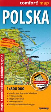 Poljska 1:800.000. Laminirana cestovna i administrativna karta. Izdanje 2025.