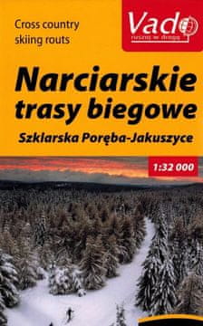 Szklarska Poręba - Jakuszyce. Laminirana karta staza za skijaško trčanje. izdanje iz 2025. Vaga