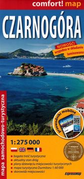 Crna Gora 1:275.000. Plastificirana cestovna i turistička karta. Izdanje 2024.