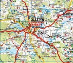 Accent Bikes Varmijsko-mazursko vojvodstvo 1:250.000. Plastificirana administrativna i turistička karta.