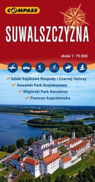 Compass Regija Suwałki. Nacionalni park Wigry, Augustówska šuma, Czarna Hańcza, Rospuda. Turistička karta. izdanje iz 2025. Kompas