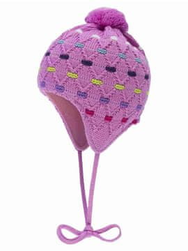Doll Djevojačka kapa s pompomom, vezana, ružičasta, Döll