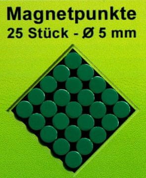 Jednobojni markeri/magneti za karte. Zeleni. 25 komada.