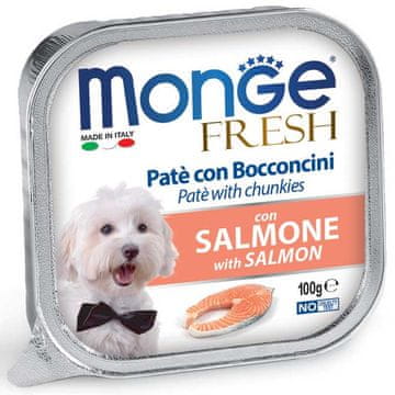 Monge Dog pašteta od svježeg lososa i komadići 100 g