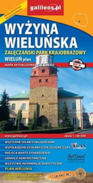 Wieluń Ud. Pejzažni park Załęcze. Turistička karta / grada. Galilej