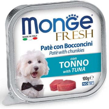 Monge Dog pašteta od svježe tune i komadići 100 g