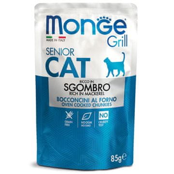 Monge Cat Grill vrećica za skušama za starije mačke 85 g