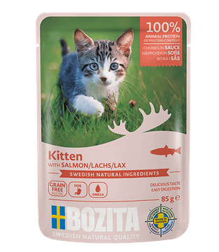 Bozita KITTEN Komadići u umaku s lososom 85g