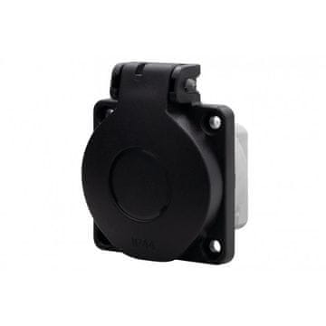 F-ELEKTRO Utičnica za ploču 16A 250V 2P+Z IP44 - crna F-ELEKTRO 71091