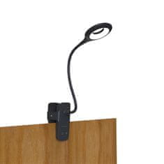 LIVEFY Reading LED lampa s klipom + USB-C kabel, crna