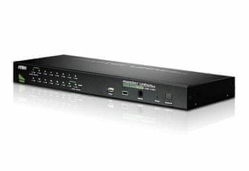 Aten 16-portni USB/PS-2 VGA KVM preklopnik s USB priključkom, montaža u rack, 2048x1536 px, QXGA, CS1716A-AT-G