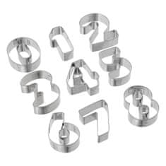 5Five® Kalupi za torte u obliku slova i brojeva, metalni, srebrni