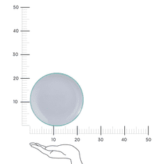 5Five® Aura plastični tanjur bijela/menta 25,1 cm polistiren