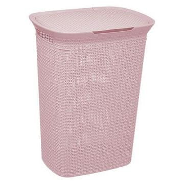 5Five® Scandi košara za rublje 57L ružičasta s poklopcem
